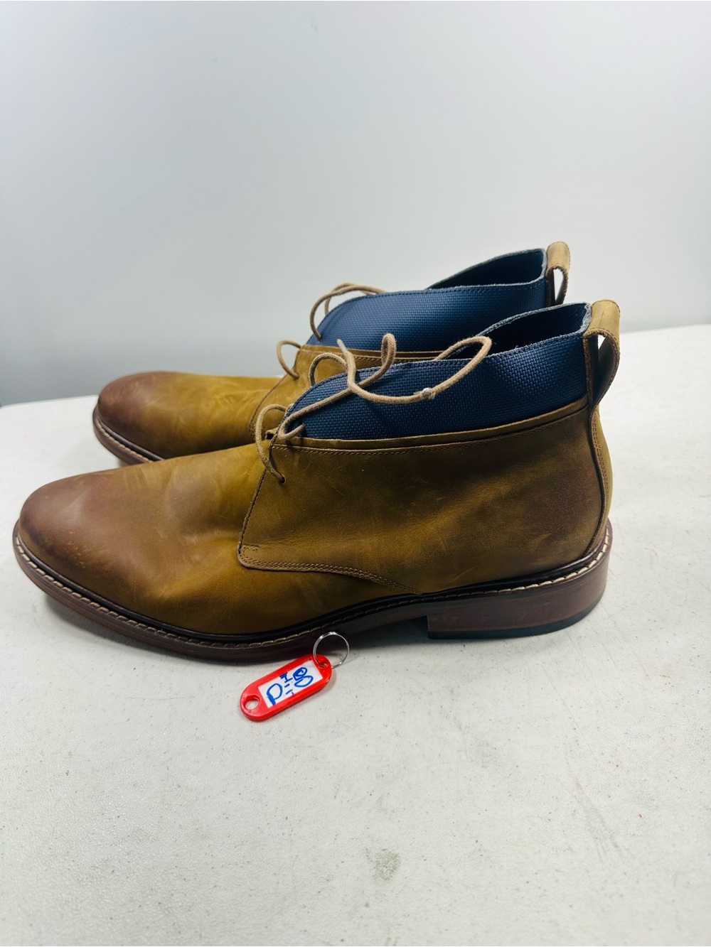 Cole Haan Shoes Men’s 12 M Colton Chukka Brown Leather Blue Boots C11771